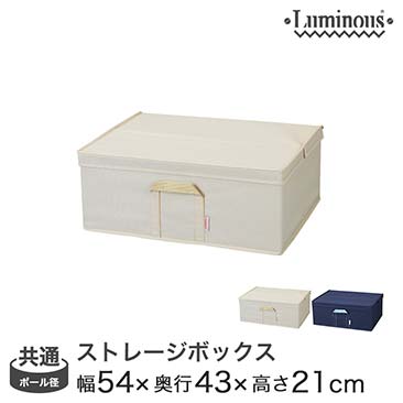 【ポイント5倍】ルミナス 収納ボックス 幅54×奥行43×高さ21cm LSB5443（LSB5443IVアイボリー/LSB5443NVネイビー）