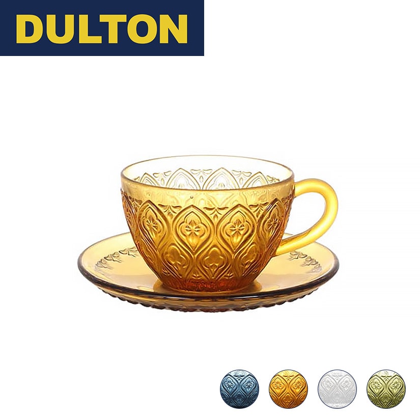 ダルトン DULTON グラス・マグ グラスカップ＆ソーサー　”フィオーレ”